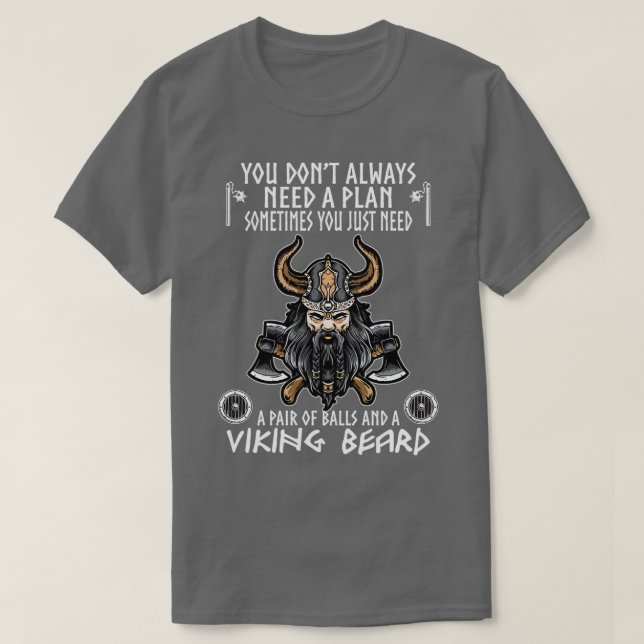 Ein Paar Ball und ein Viking Bart Viking Lover 2 T-Shirt (Design vorne)