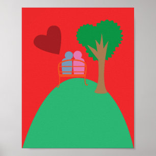 Ein Paar beim Date Poster
