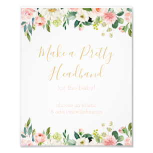 Ein paar Bunny Baby Dusche machen ein Headband-Zei Fotodruck