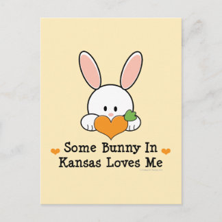 Ein paar Bunny in Kansas Lieben Me Postcard Postkarte