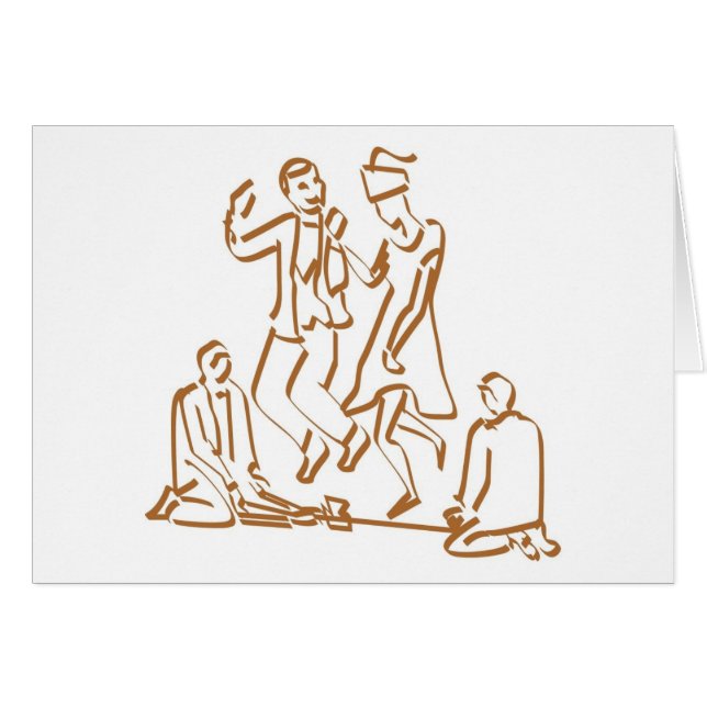 Ein Paar, das den Raum sprang (Vorderseite (Horizontal))