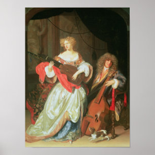 Ein Paar, das Musik macht Poster