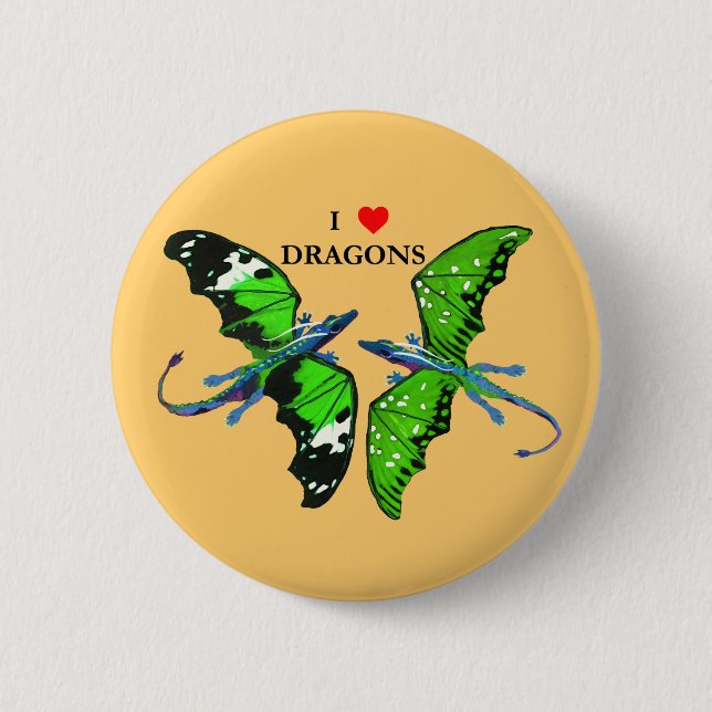 Ein Paar Drachen Button (Vorderseite)