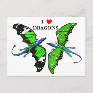 Ein Paar Drachen Postkarte