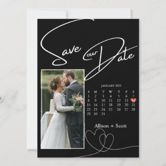 Ein paar Fotos Moderner Skriptkalender Save the Da