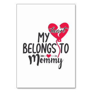 Ein paar Geschenke mein Herz gehört Mama Tischnummer
