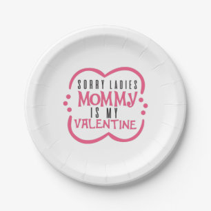 Ein paar Geschenke Mommy ist mein Valentine Pappteller