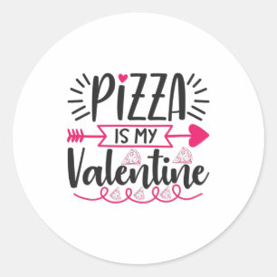 Ein paar Geschenke Pizza ist mein Valentine Runder Aufkleber
