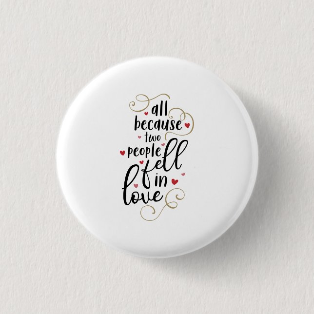 Ein paar Geschenke, weil zwei Menschen in der Lieb Button (Vorderseite)