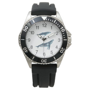 Ein Paar Humpbackwale Armbanduhr