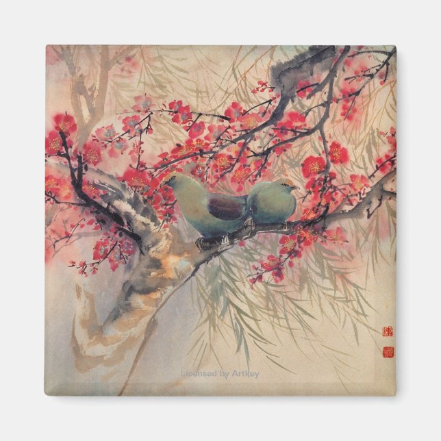 Ein Paar im Frühling Magnet (Vorne)