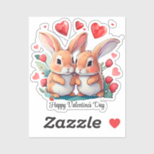 Ein paar lustige Aquarellkaninchen