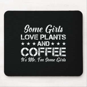 Ein paar Mädchen Liebe Pflanze und Kaffee, das ich Mousepad