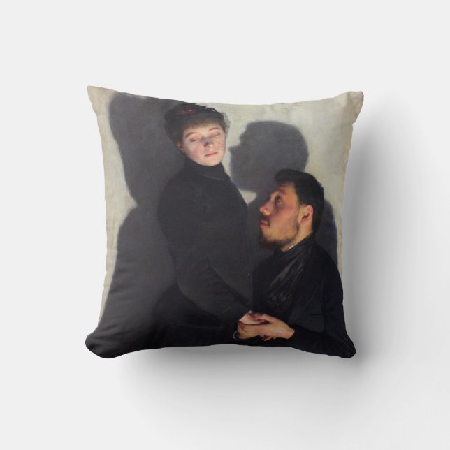 Ein Paar mit Schatten (von Emile Friant) Kissen (Vorderseite)