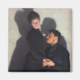 Ein Paar mit Schatten (von Emile Friant) Magnet