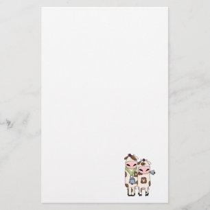 ein paar niedliche Mookühe Briefpapier