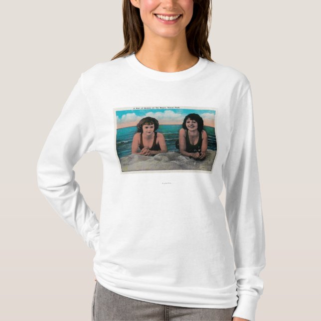 Ein Paar Queens auf dem Strand, Ozean-Park T-Shirt (Vorderseite)