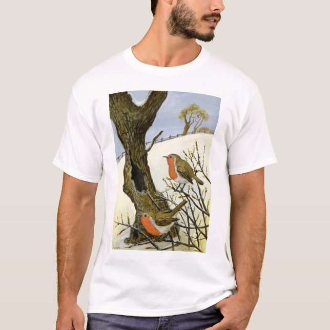 Ein Paar Rotkehlchen T-Shirt (Vorderseite)