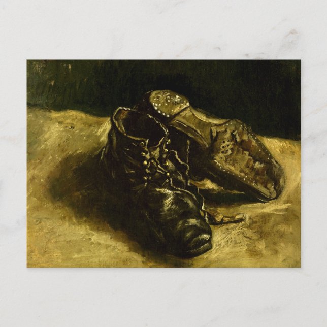 Ein Paar Schuhe, Vincent van Gogh Postkarte (Vorderseite)