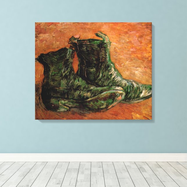 Ein Paar Schuhe von Vincent van Gogh Leinwanddruck (Insitu (Holzboden))