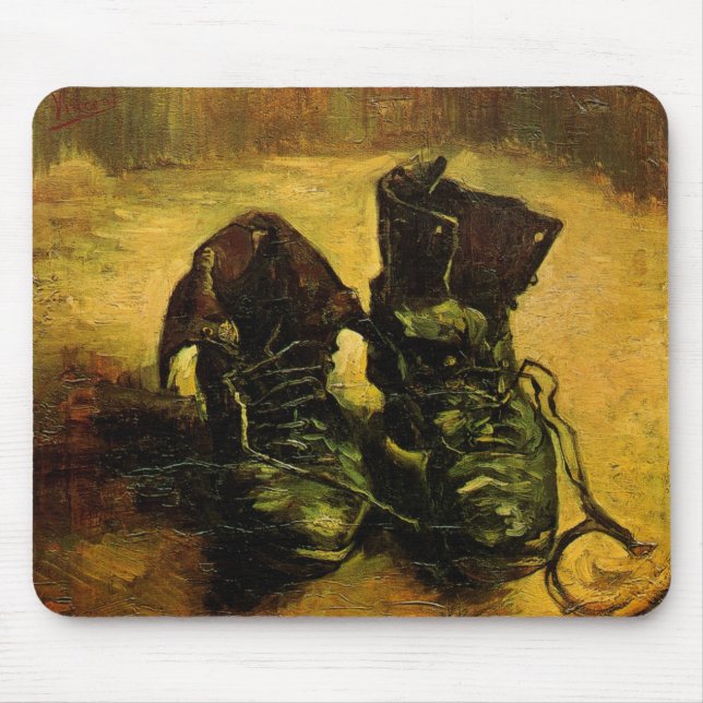 Ein Paar Schuhe von Vincent van Gogh Mousepad (Vorne)