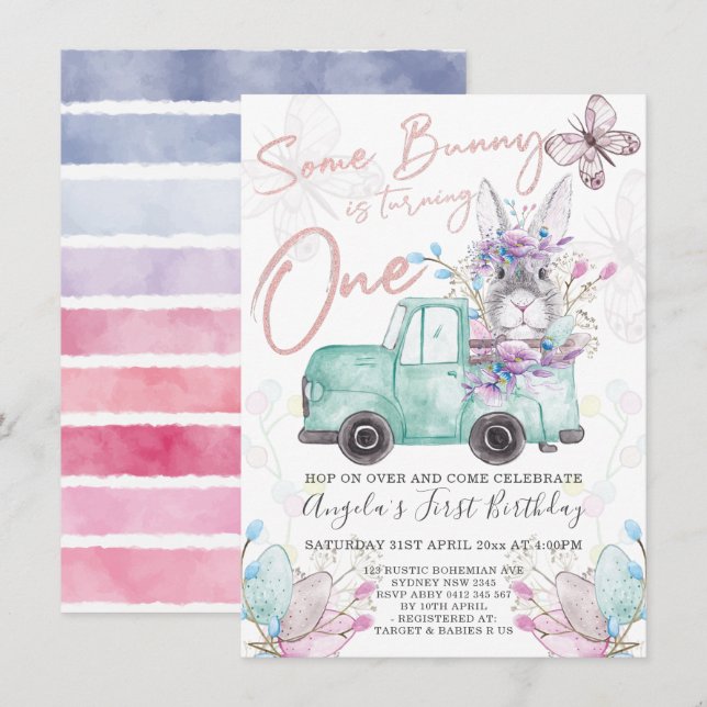 Ein paar Sonnenstrahlen drehen einen Frühling Gebu Einladung (Vorne/Hinten)