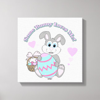 Ein paar sonnige Lieben für mich! Osterhase Leinwanddruck