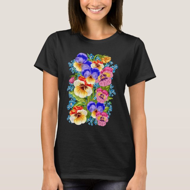 Ein paar Stiefmütterchen. T-Shirt (Vorderseite)