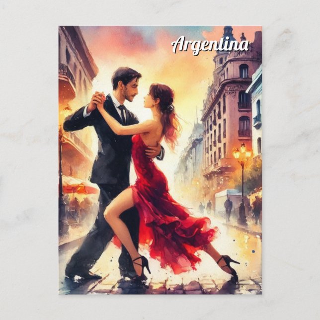 Ein paar Tänze in Argentinien Postkarte (Vorderseite)