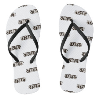 Ein Paar weiße Pantoffeln Flip Flops