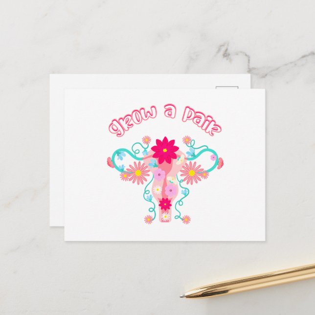 Ein Paar werden - Frauenrechte stärken Postkarte (Vorderseite/Rückseite Beispiel)