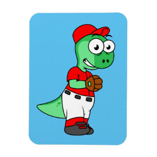 Ein Pachycephalosaurus Baseball Pitcher. Magnet