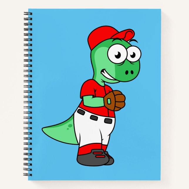 Ein Pachycephalosaurus Baseball Pitcher. Notizbuch (Vorderseite)