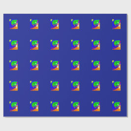 Ein Packpapier mit Kokosnuss auf