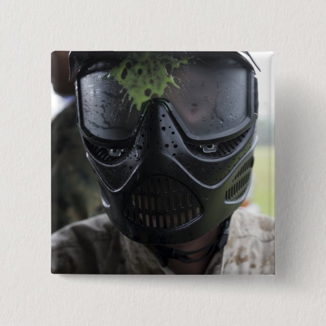 Ein Paintball rund Button (Vorderseite)