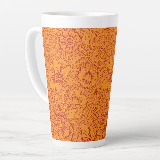 Ein Paisleymotiv in Orange und Blau, Milchtasse (Linke Ecke)