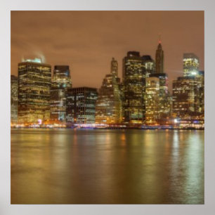 Ein Panorama auf die Skyline von New York City Poster