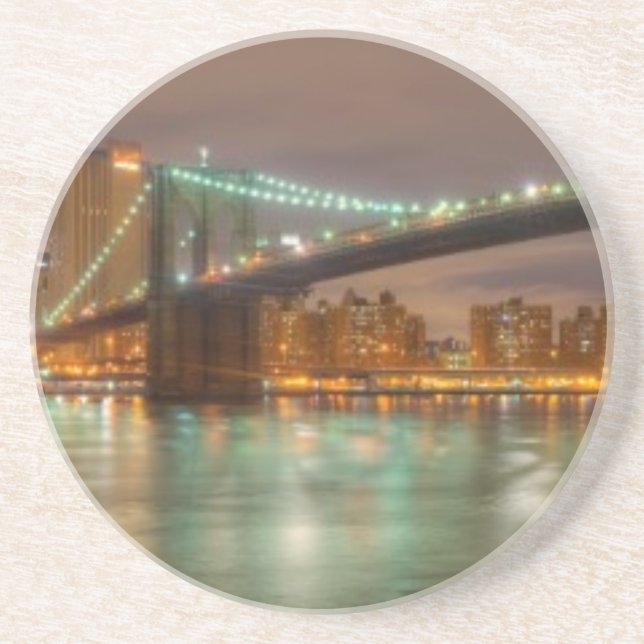 Ein Panorama der New- York CitySkyline Getränkeuntersetzer (Vorne)