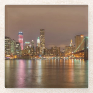 Ein Panorama der New- York CitySkyline Glasuntersetzer