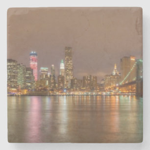 Ein Panorama der New- York CitySkyline Steinuntersetzer
