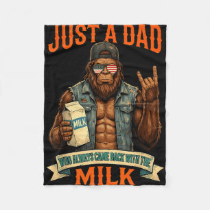 Ein Papa, der mit dem Milch-Bigfoot-Papa zurückkam Fleecedecke