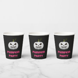 Ein Papiercup mit Kürbisgeflecht und Kürbisgeflech Pappbecher