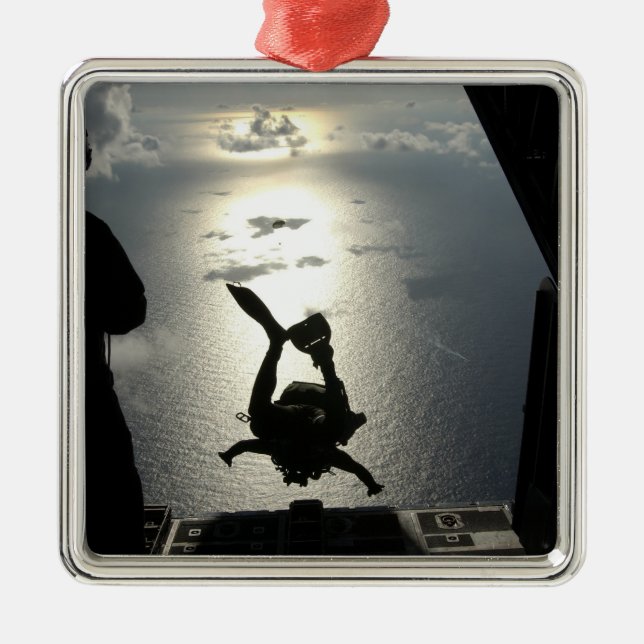 Ein Parareskuemer der Luftwaffe Silbernes Ornament (Vorne)