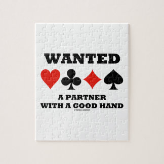 Ein Partner mit guten Hand-Vier-Card-Anzügen gewol Puzzle