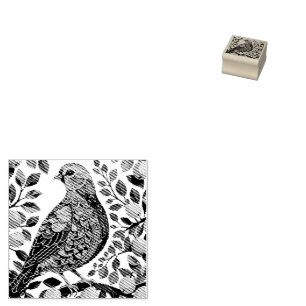Ein Partridge in einem Birnbaum-Ausschnitt im Stif Gummistempel