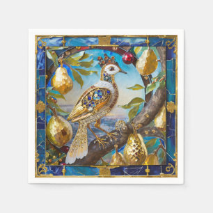 Ein Partridge in einem Birnenbaum Serviette