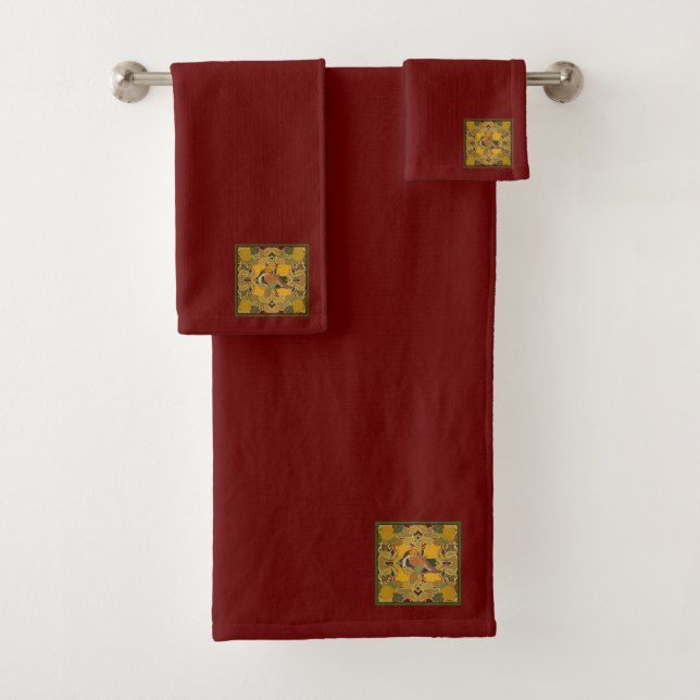 Ein Partridge in einem Birnenbaum Weihnachten Badhandtuch Set (Insitu)