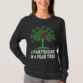 Ein Partridge in Pear Tree Song 12 Tage Weihnachte T-Shirt