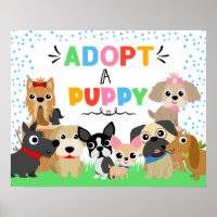 Ein Party für die Adoption von Welpen adoptiert