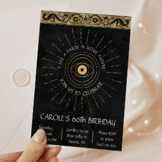 Ein Party in Ihrer Zukunft, Tarot-Karten Geburtsta Einladung